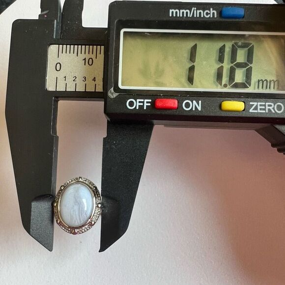 Blue Lace Agate Ring Size 7 Adjustable‎ - Picture 10 of 13